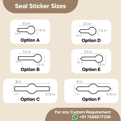 Seal Sticker - For Seal Proof Packing